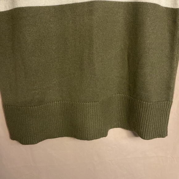 NWT Michael Kors Open Front Cardigan, Size M Color Cream-Army Green - Picture 8 of 9